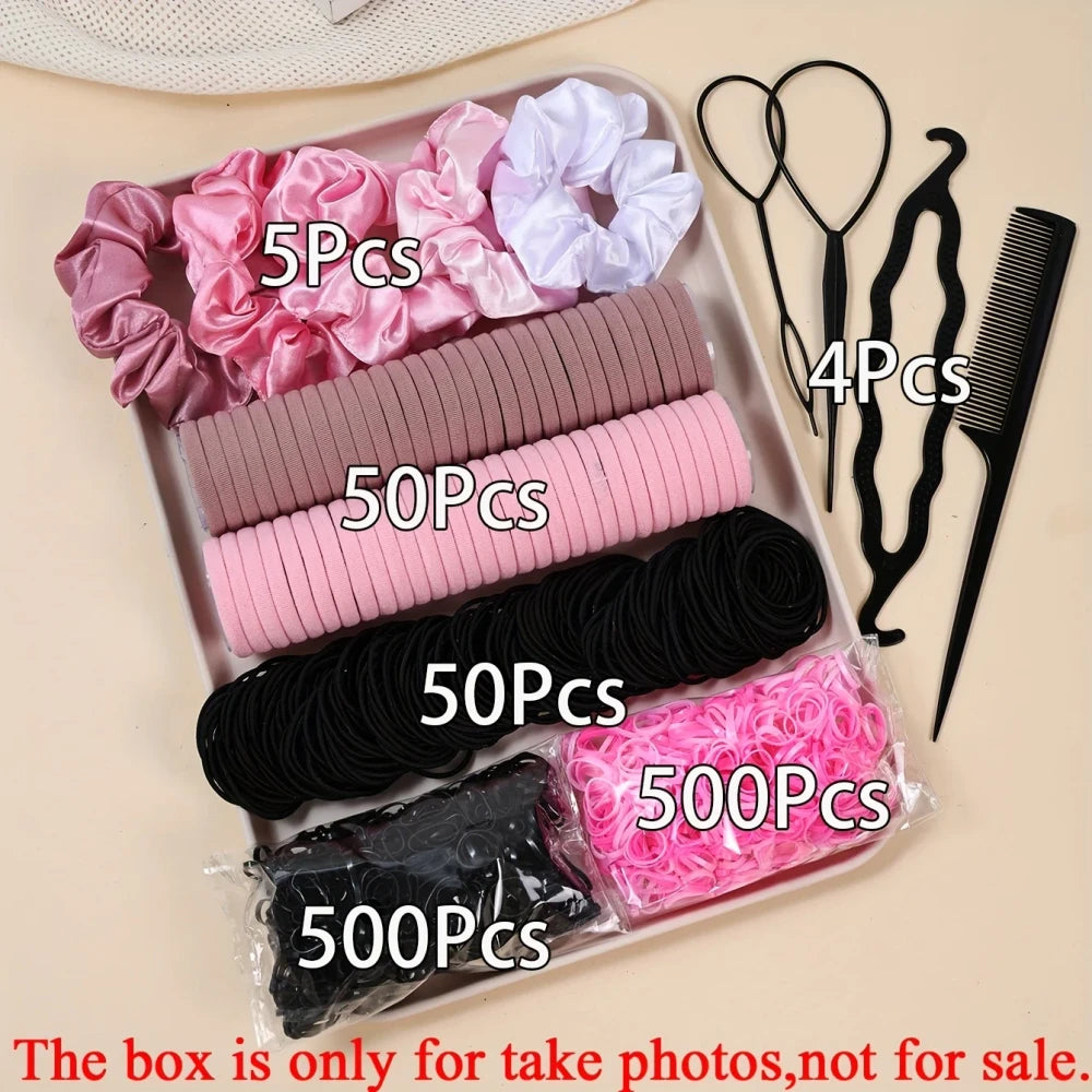 Versatile Seamless Hair Tie Set
