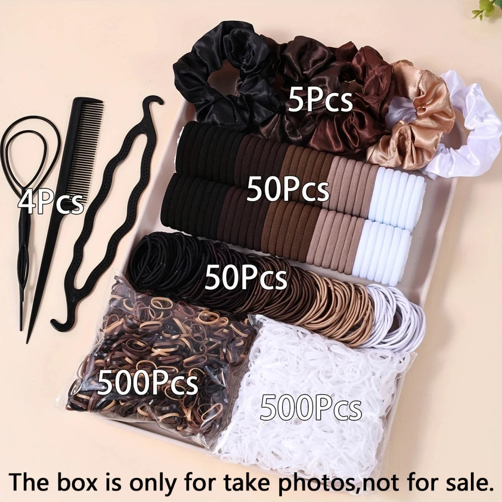 Versatile Seamless Hair Tie Set
