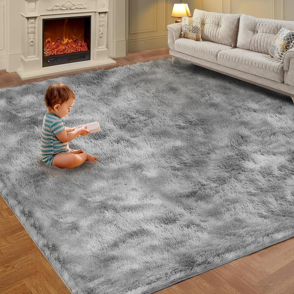 Tie-Dye Plush Area Rug