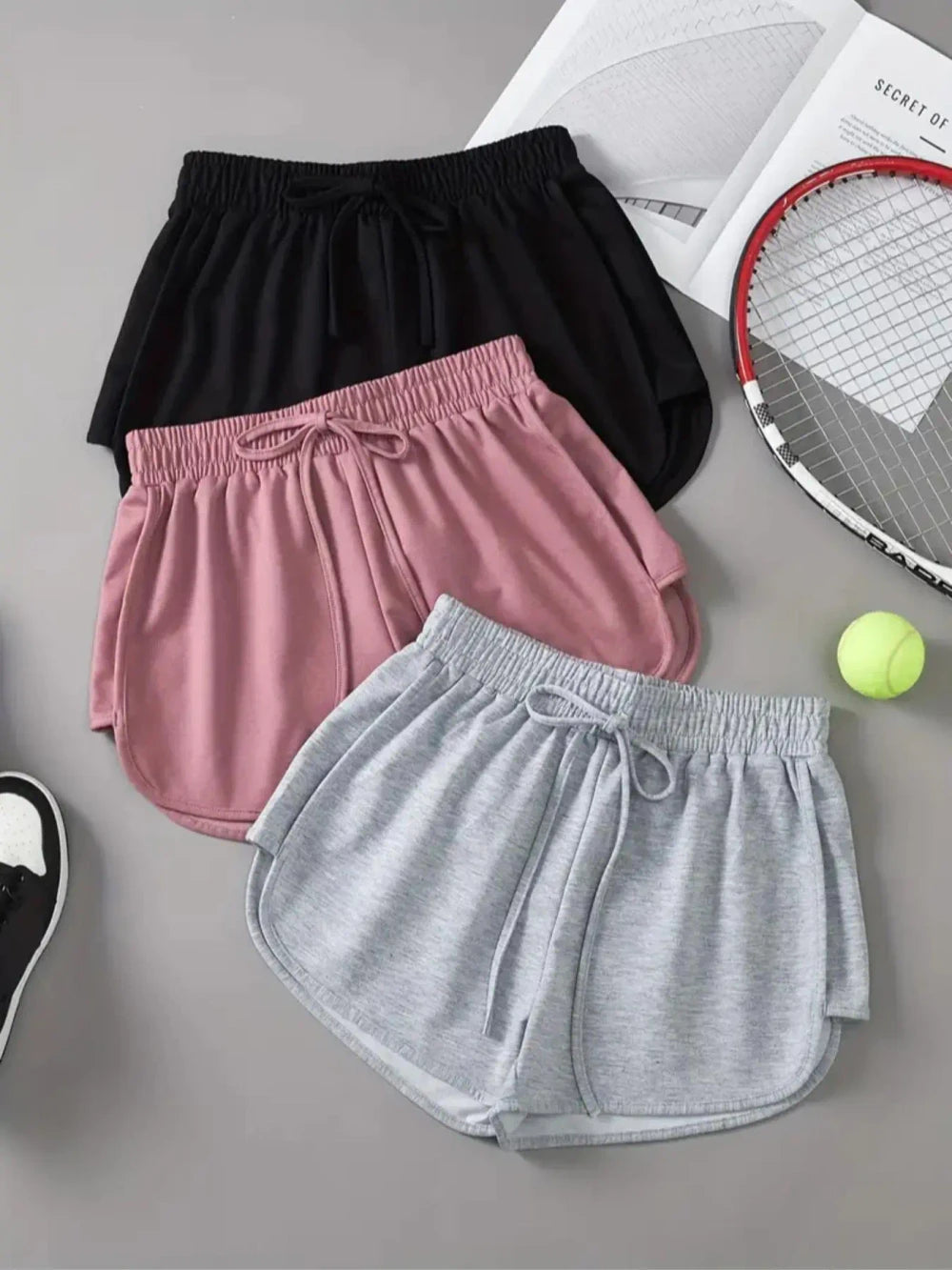 Stretchy Drawstring Lounging Shorts