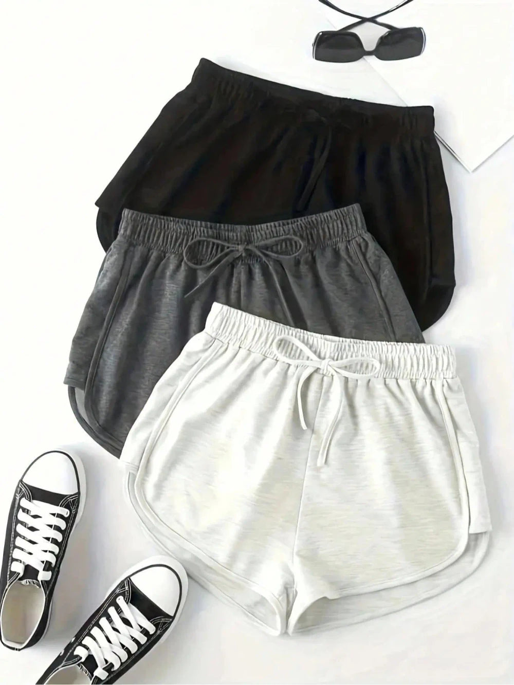 Stretchy Drawstring Lounging Shorts