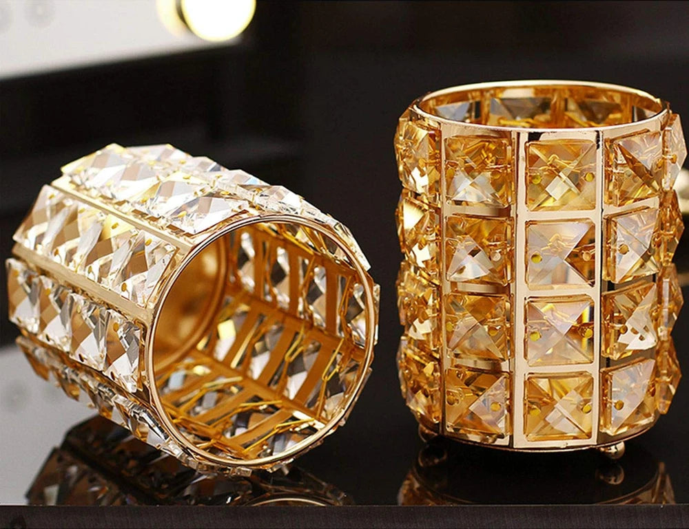 Crystal Metal Makeup Brush Organizer