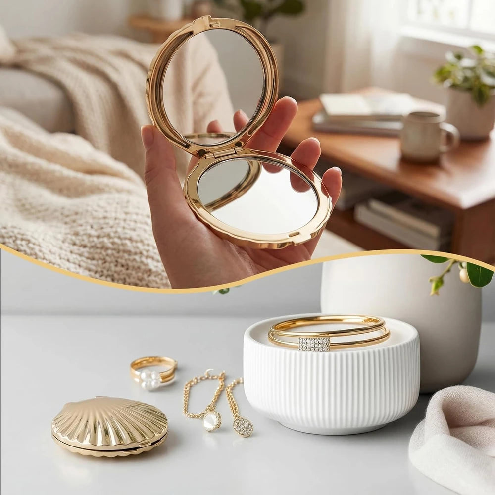 Novabright Seashell Compact Mirror