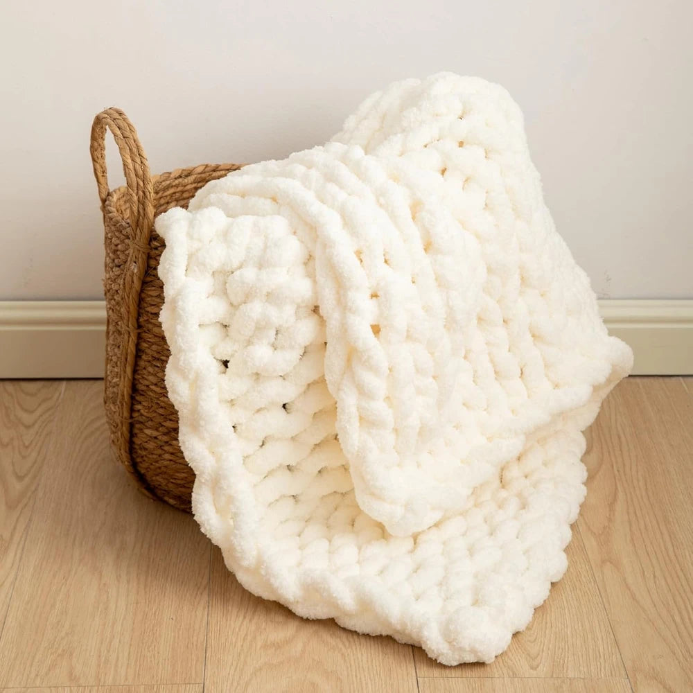 Chunky Chenille Knit Throw