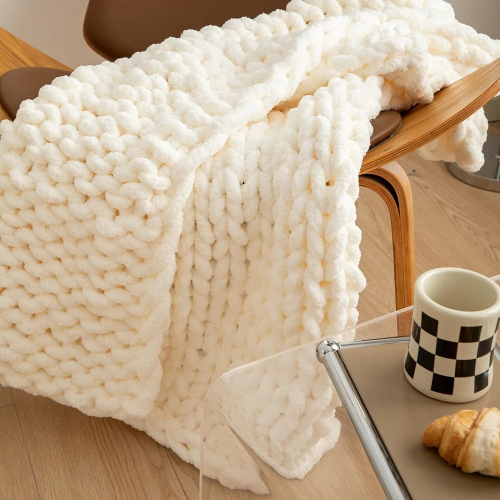 Chunky Chenille Knit Throw