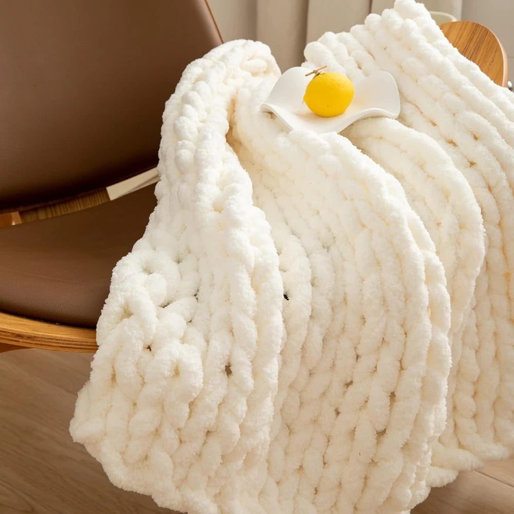 Chunky Chenille Knit Throw