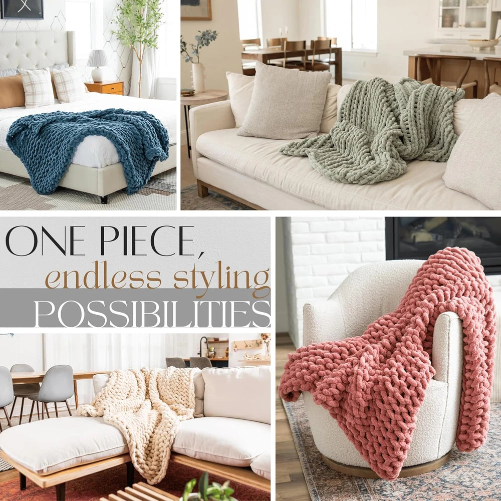 Samiah Luxe Chunky Chenille Throw