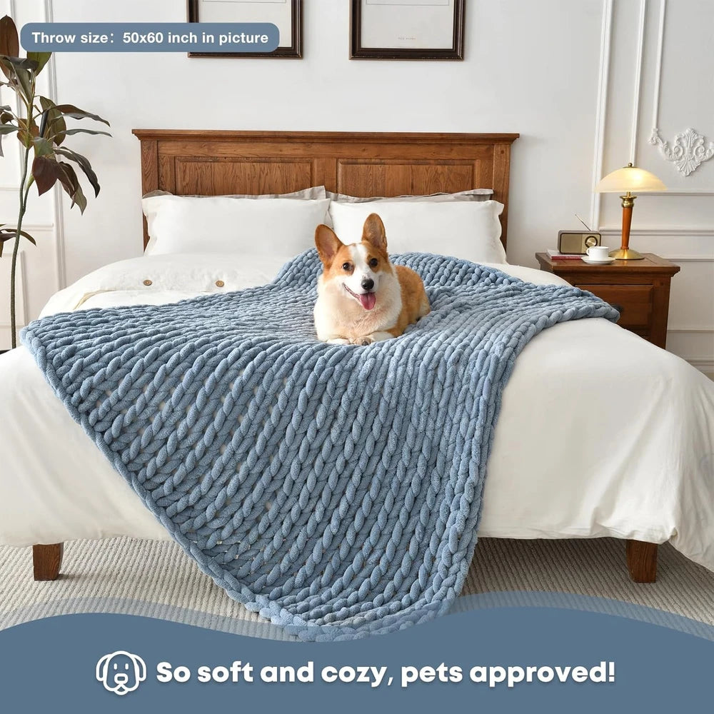 Chunky Chenille Throw Blanket