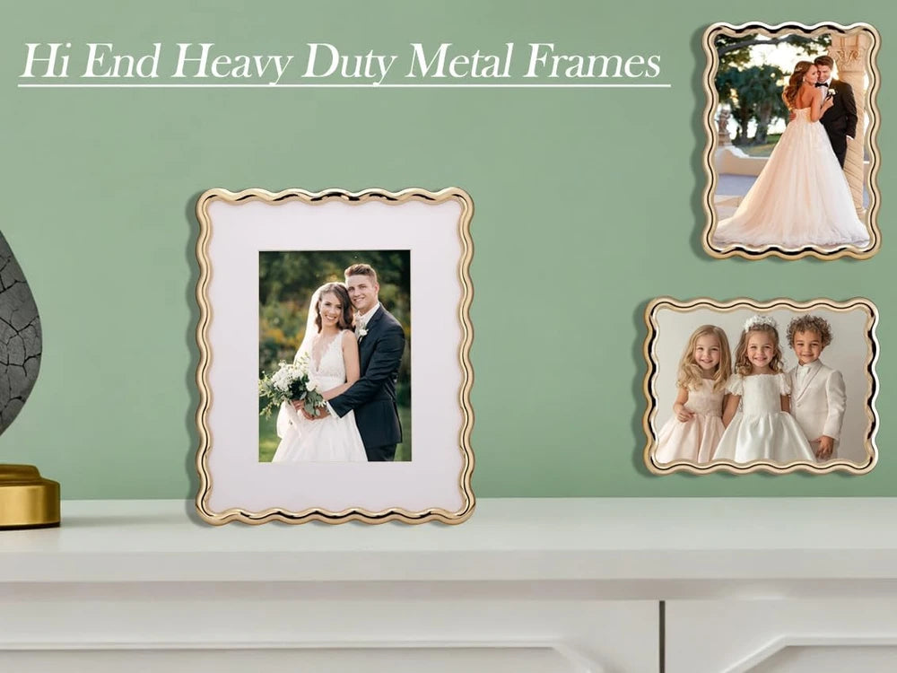 Gold Zinc Alloy Wave Picture Frame