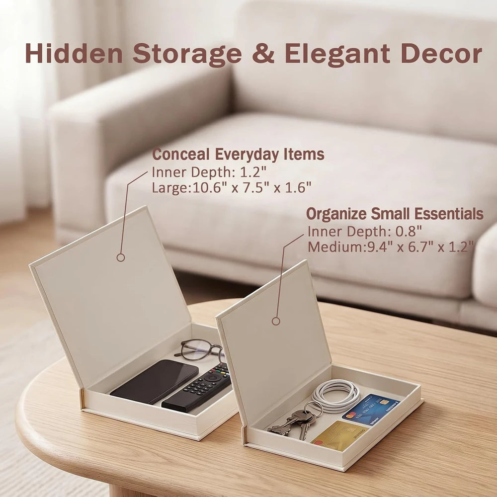 Linen Decorative Storage Books
