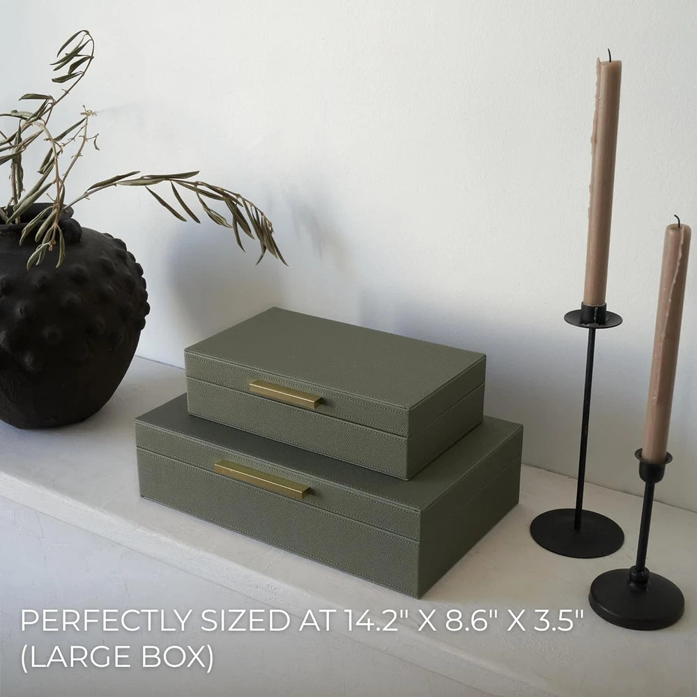 PU Leather Decorative Storage Boxes