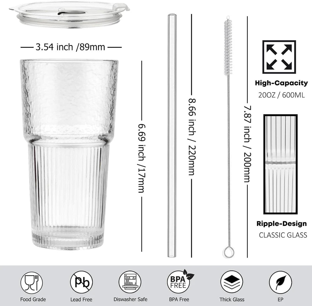 Ribbed Glass Tumbler Set