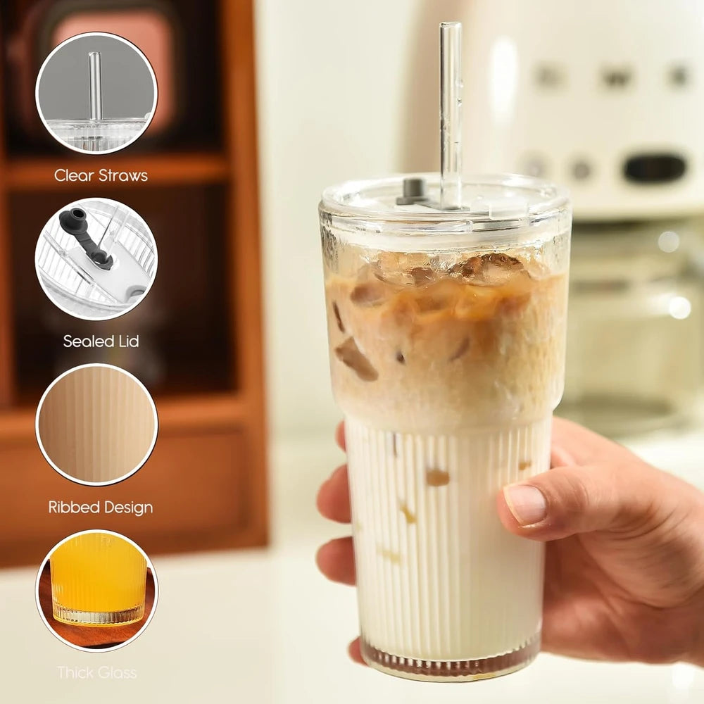 Ribbed Glass Tumbler Set
