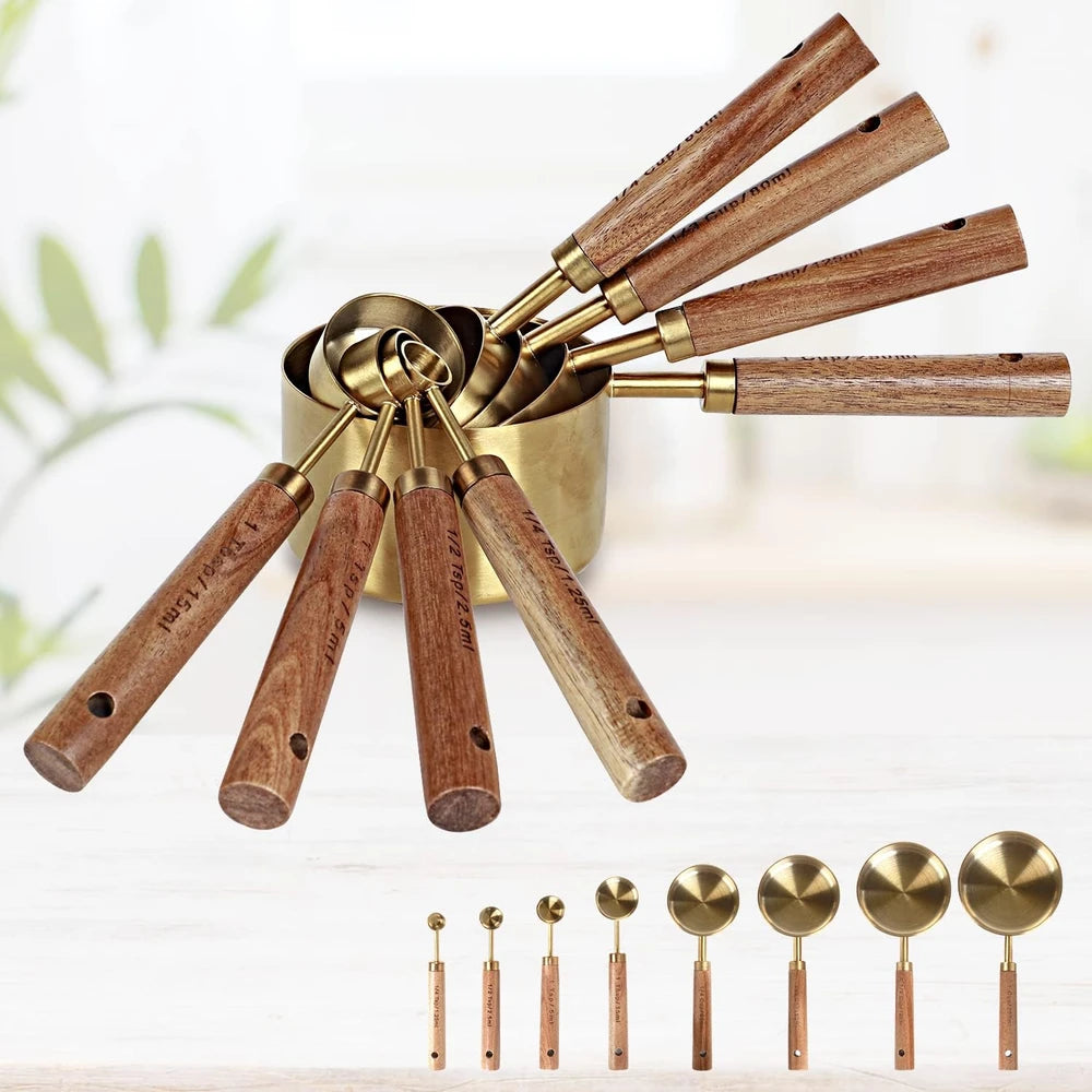 Gold Acacia Measuring Set