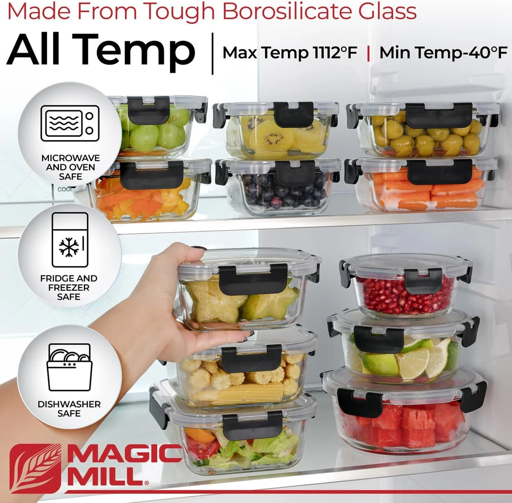 Magic Mill Borosilicate Glass Food Storage Set