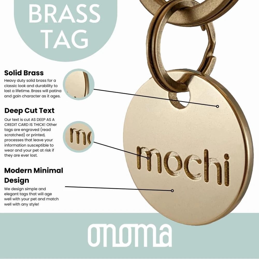 Solid Brass Pet Tag