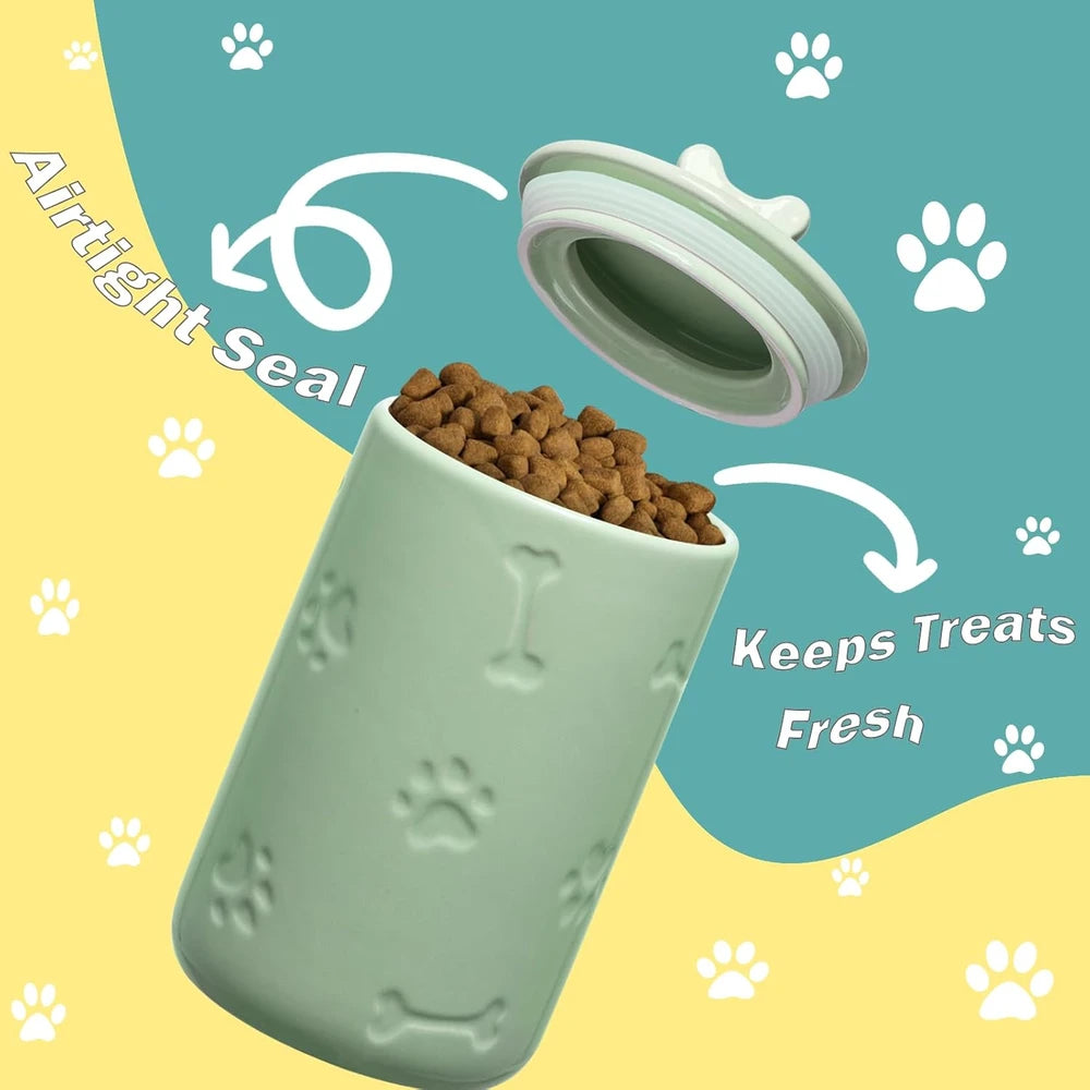 Airtight Ceramic Dog Treat Jar