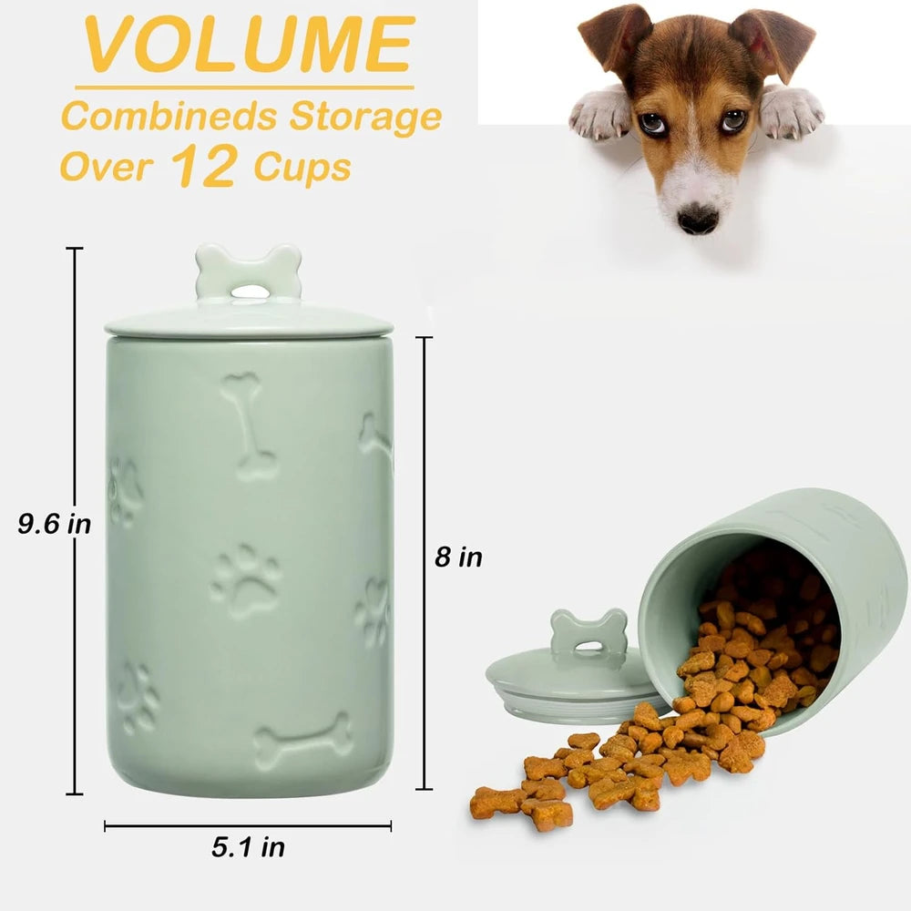 Airtight Ceramic Dog Treat Jar