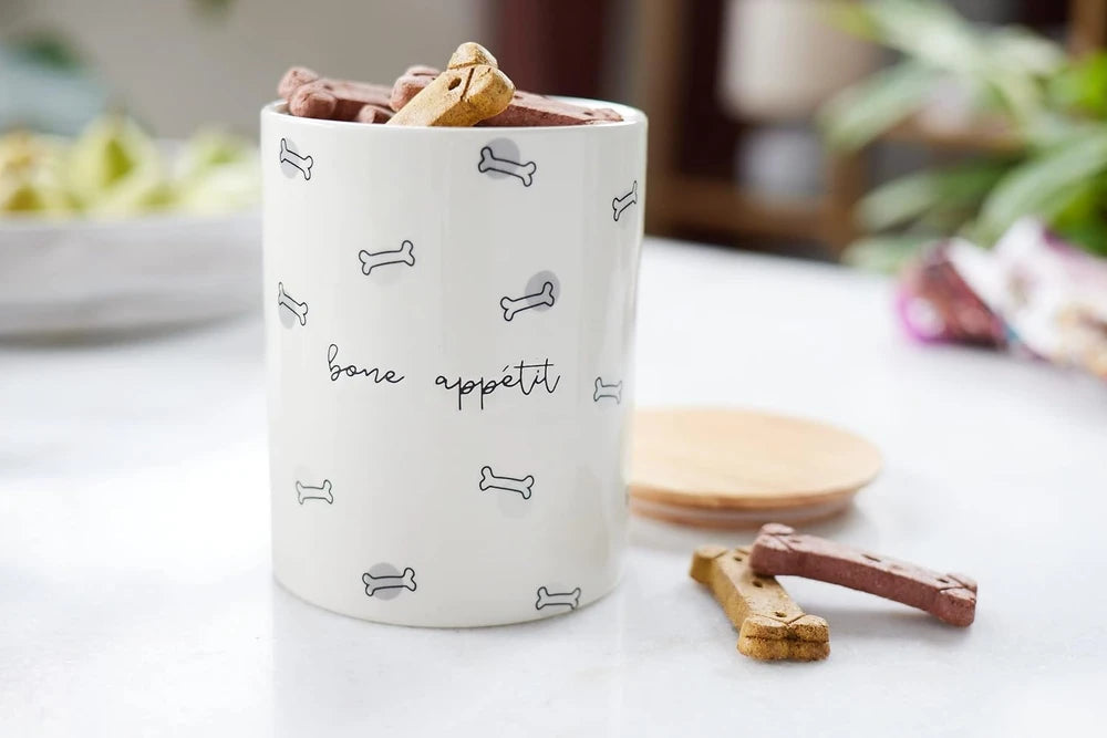 Pearhead Ceramic Dog Treat Jar